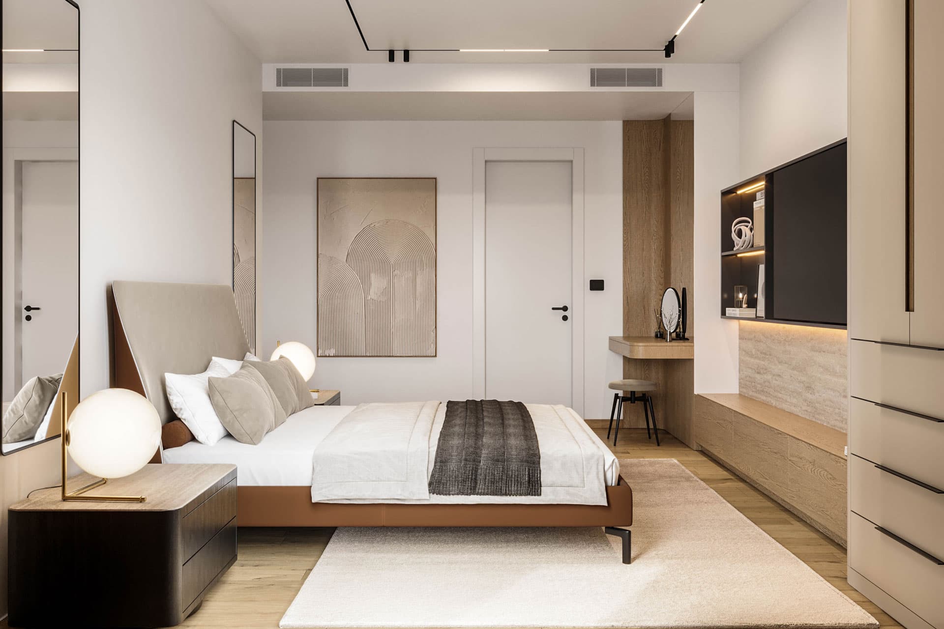Contemporary Apartment Bedroom Interior Design - Dorcol Apartment