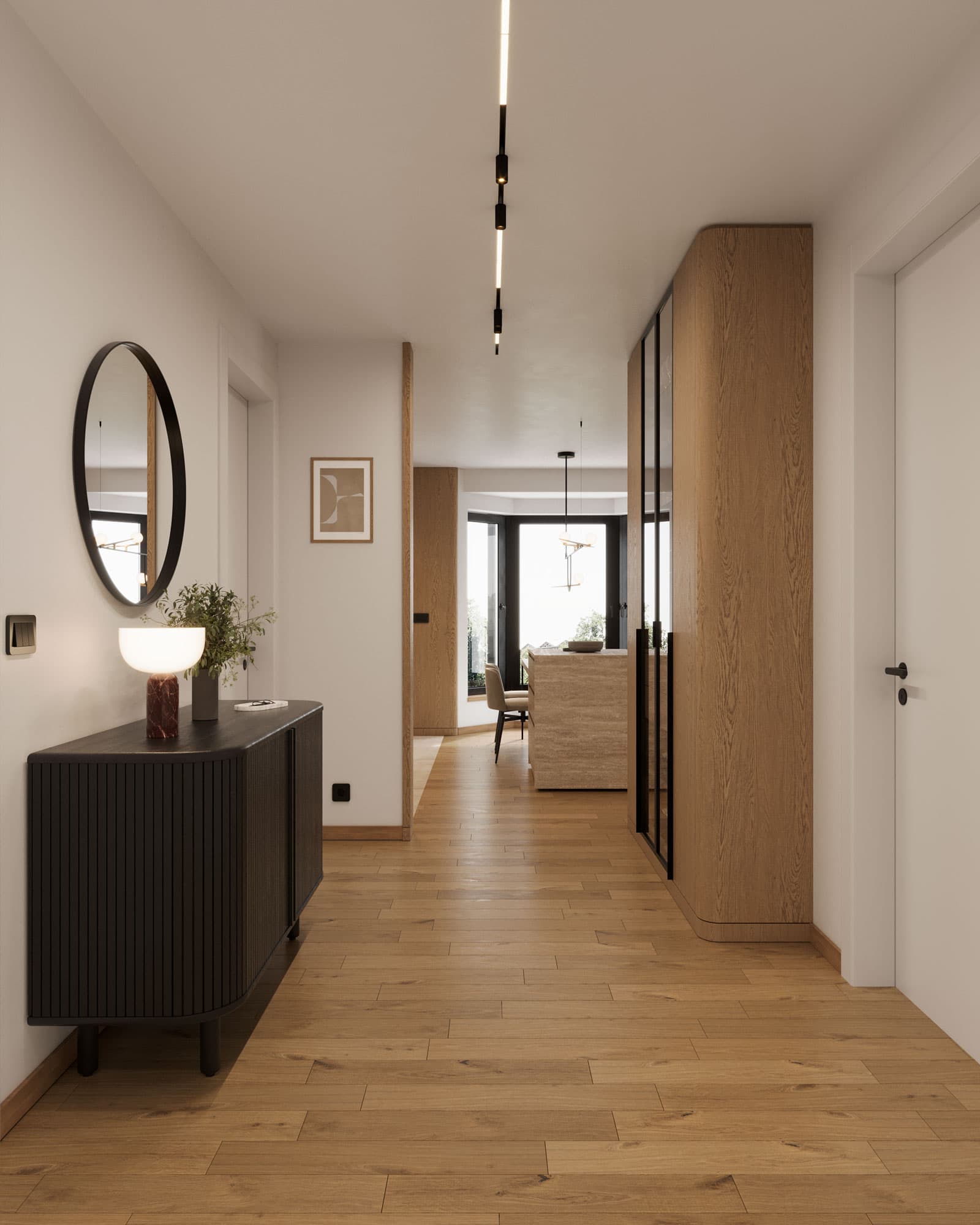 Contemporary Apartment Hallway Design - Dorcol Apartment