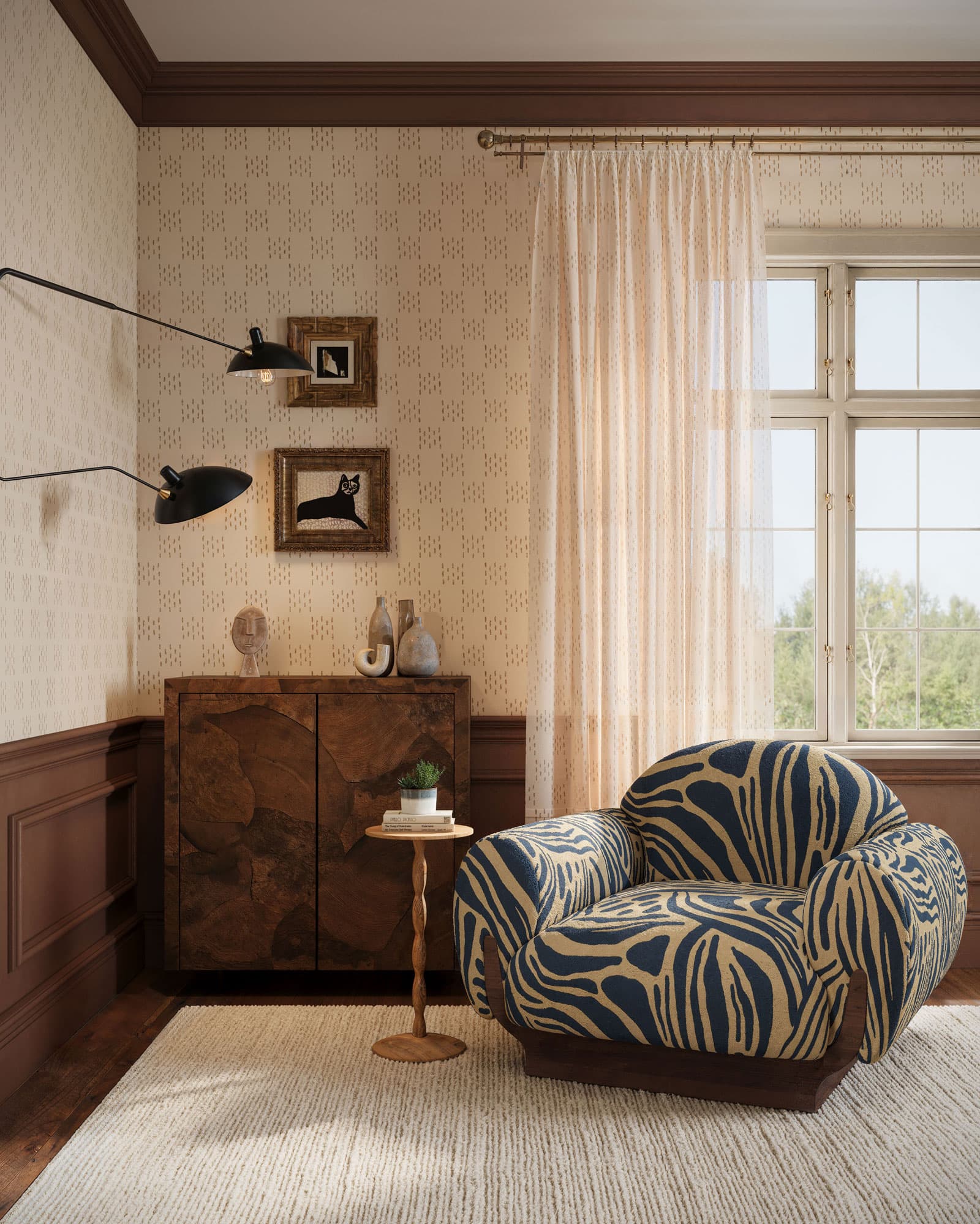 Armchair Reading Corner Interior Design - Loomly Customs