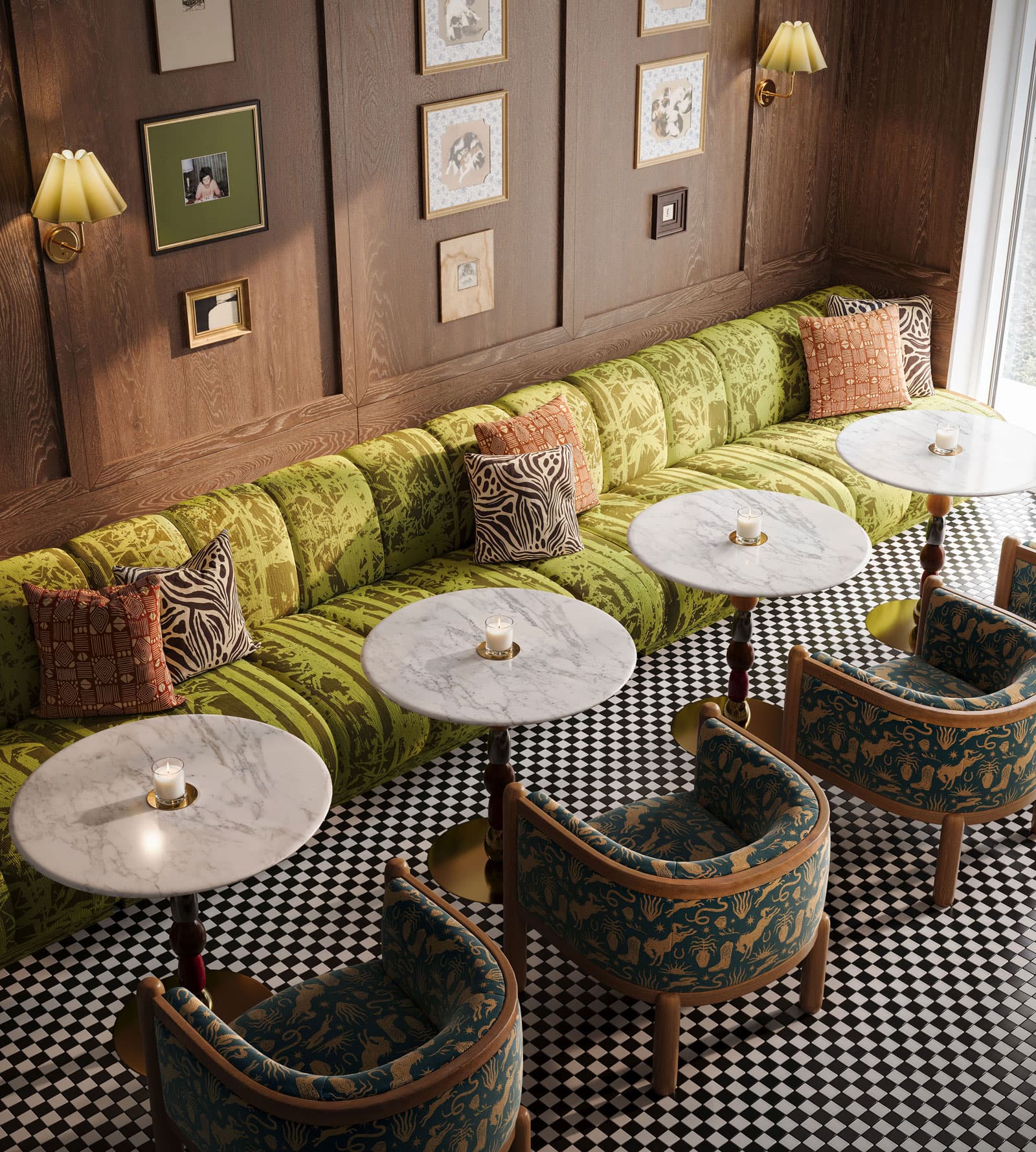 Booth Cafe Seating Interior - Loomly Customs