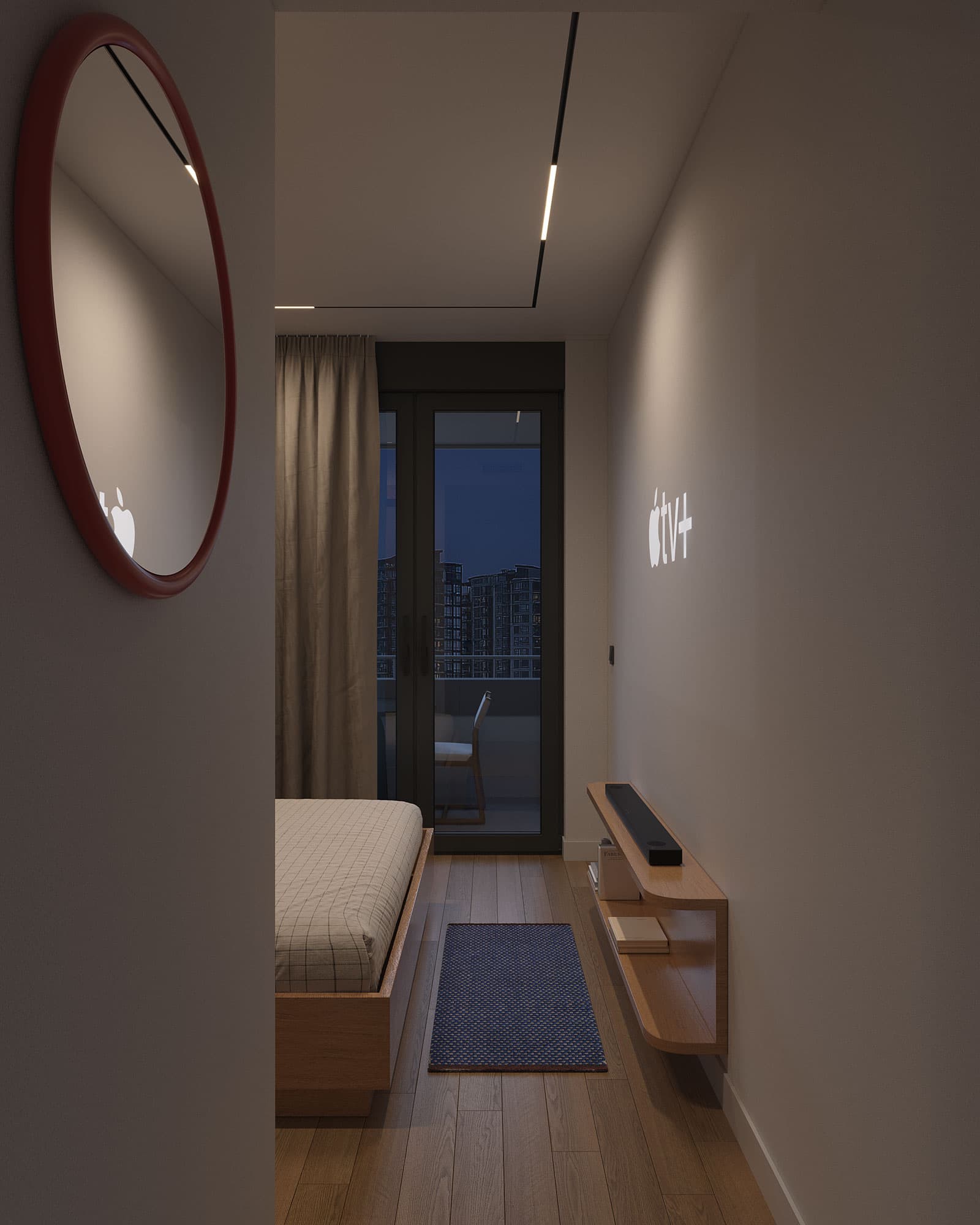 Midcentury Apartment Bedroom Design - Midcentury Apartment