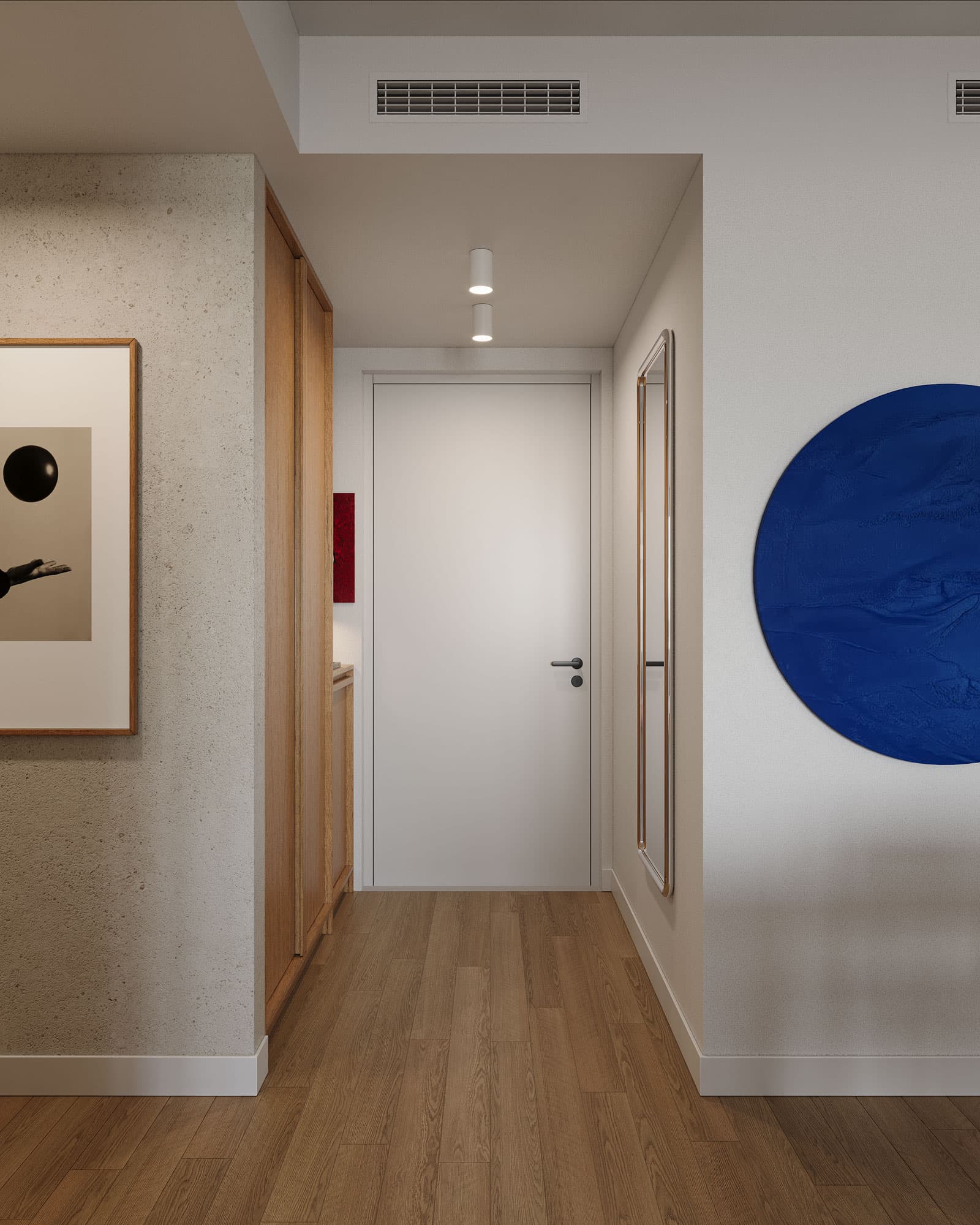 Midcentury Apartment Design Entrance Hallway - Midcentury Apartment
