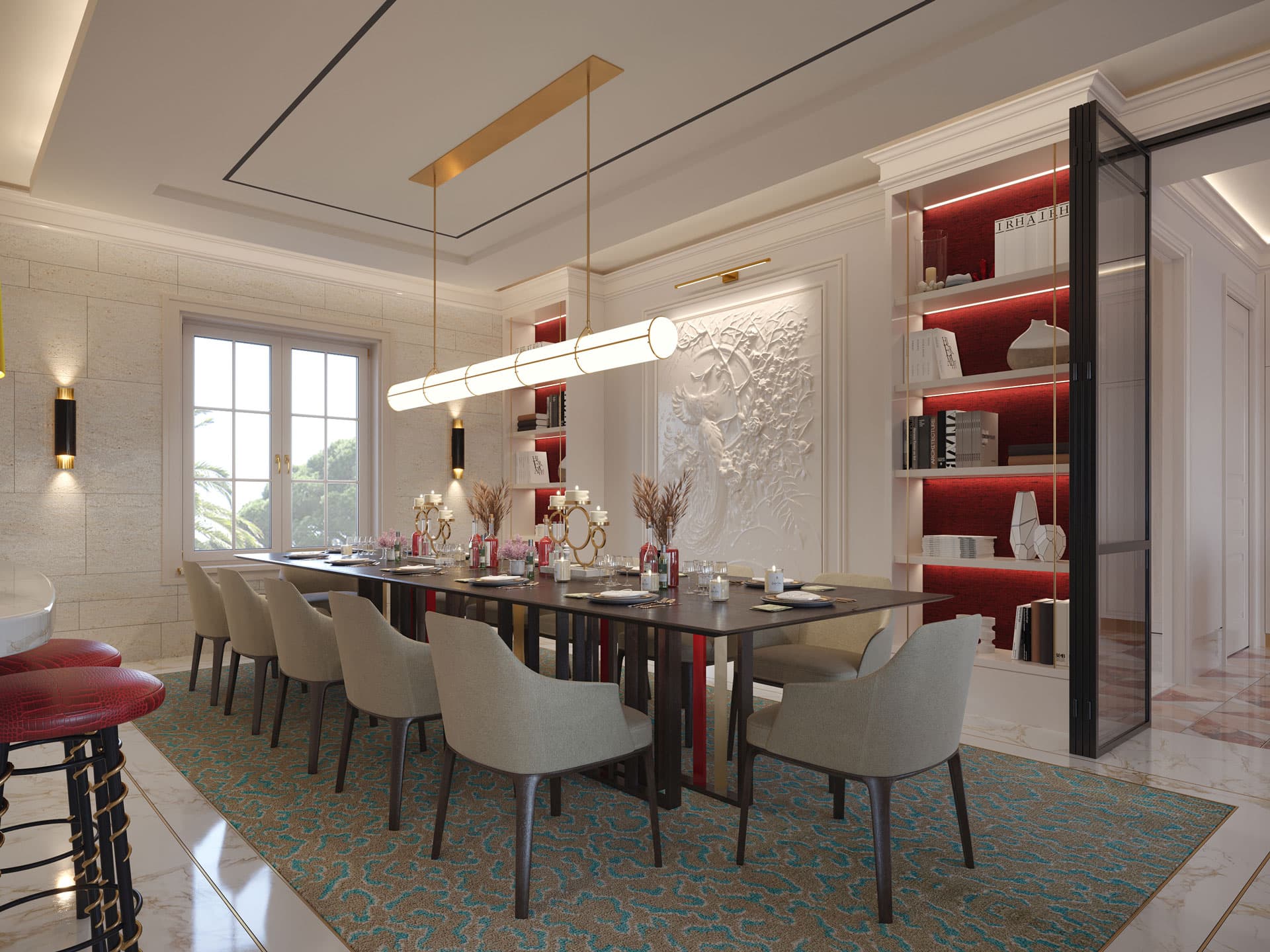 Dining Room Luxury Wall Relief - Ocean Villa