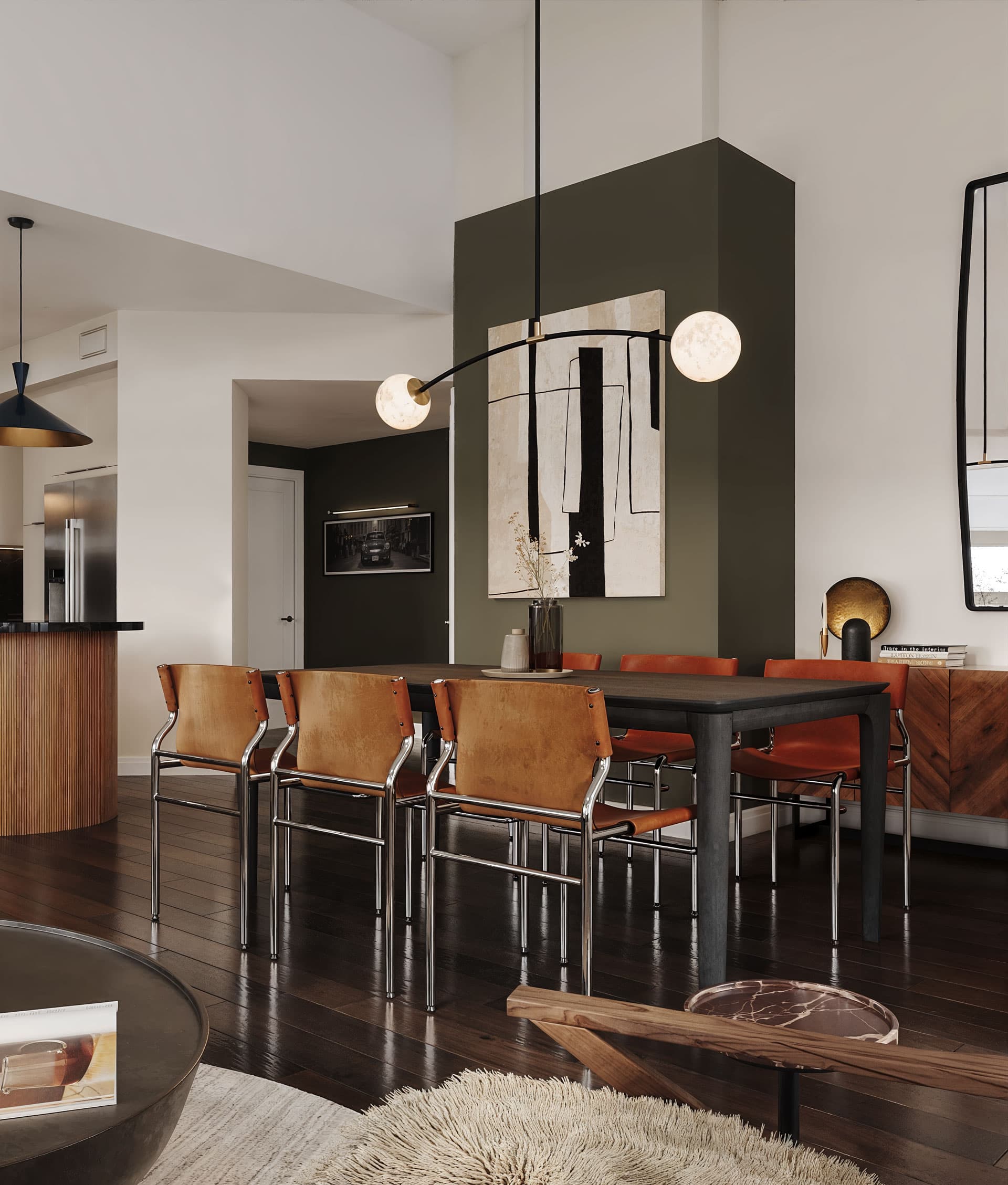 Leather Dining Chairs Condominium Los Angeles - Playa Vista Residence